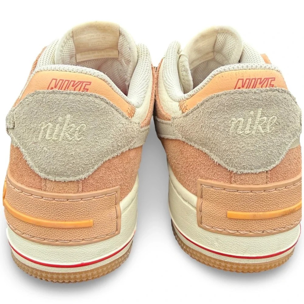Nike Air Force 1 Shadow Sail Peach Coral Suede DM8157-700 Womens Size 8.5 Shoes